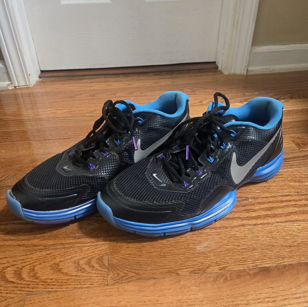 Vintage Mens Black/Blue Nike Shoes Size 13M